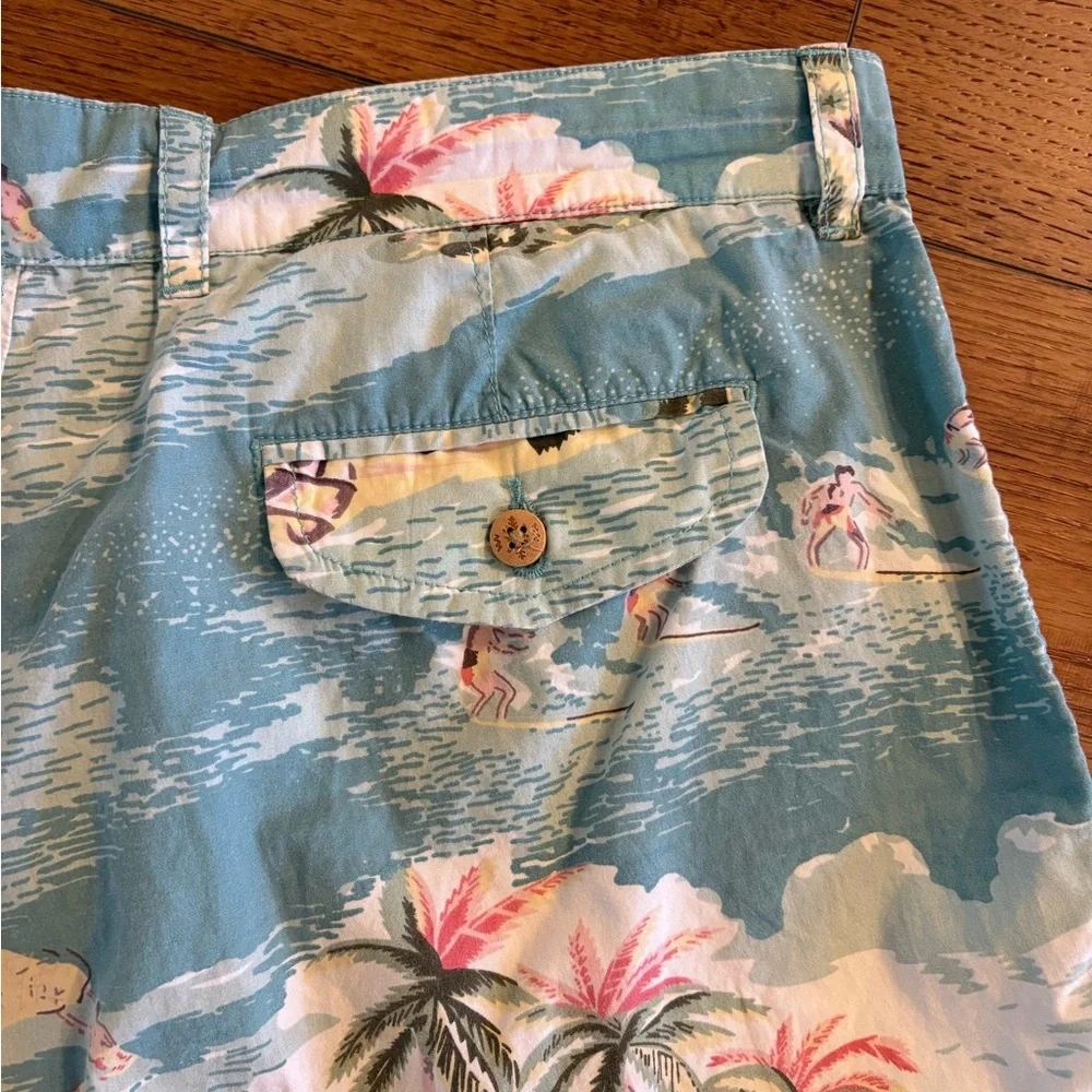 Vintage Island Print Shorts - Charleston SC - Coastal Preppy Resort Style
